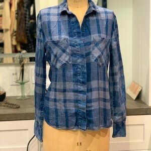Cloth & Stone plaid button up shirt